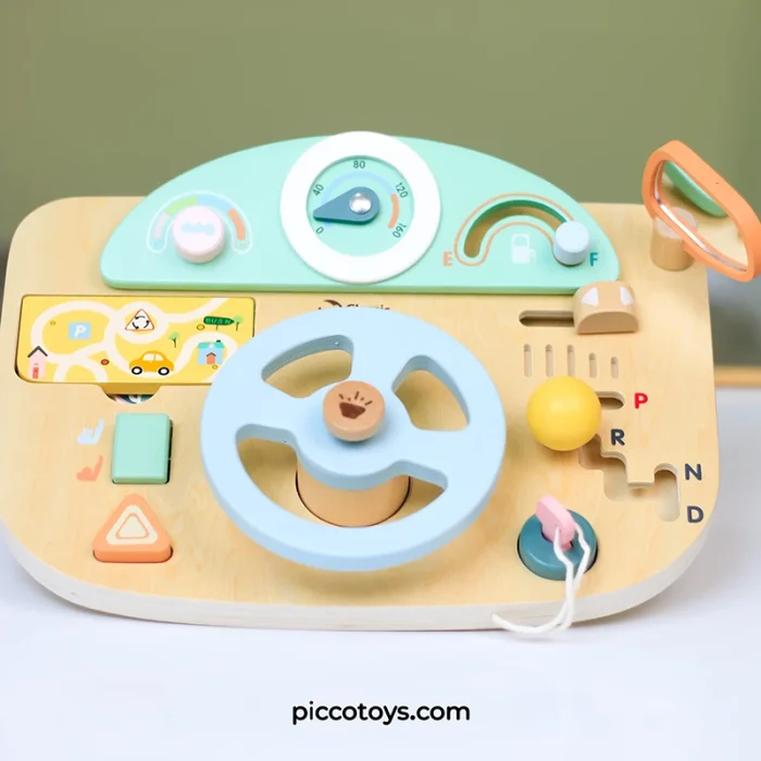 بیزی برد آموزش رانندگی چوبی کلاسیک ورلد Classic World Steering Wheel کد 20259