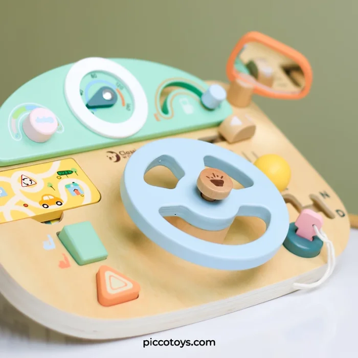 بیزی برد آموزش رانندگی چوبی کلاسیک ورلد Classic World Steering Wheel کد 20259