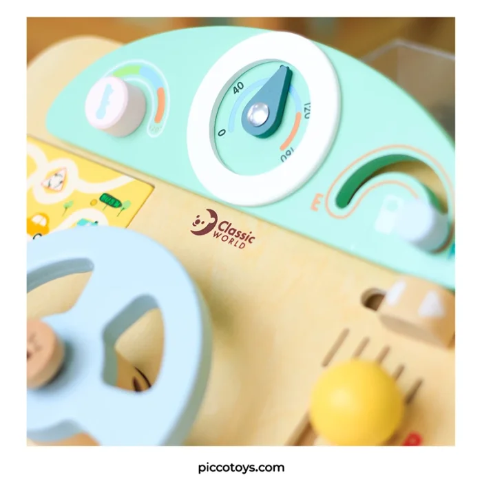 بیزی برد آموزش رانندگی چوبی کلاسیک ورلد Classic World Steering Wheel کد 20259