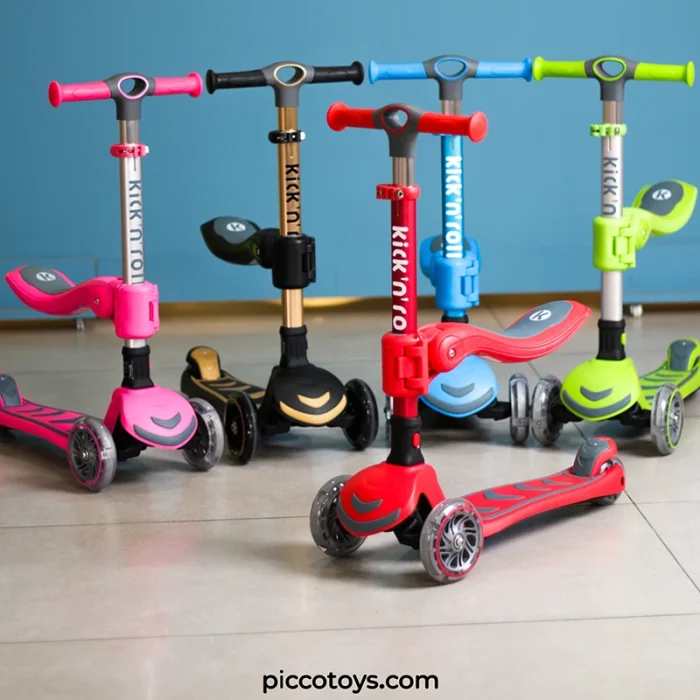 اسکوتر کودک تاشو کیک اند رول Kick and roll Scooter رنگ سبز کد P/S62in1/SA