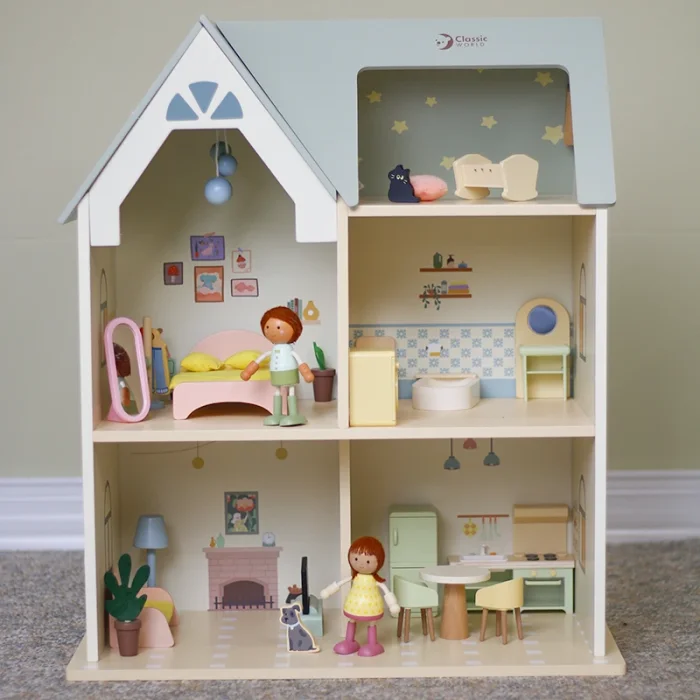 خانه عروسک چوبی کلاسیک ورلد Cozy Cottage Classic World کد  50638