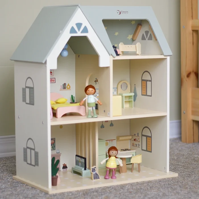 خانه عروسک چوبی کلاسیک ورلد Cozy Cottage Classic World کد  50638