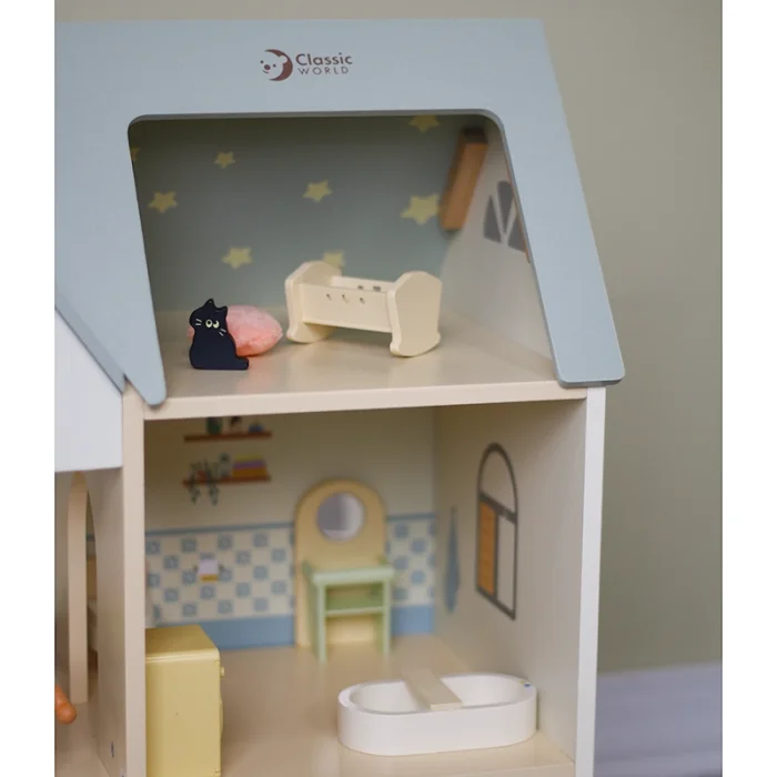 خانه عروسک چوبی کلاسیک ورلد Cozy Cottage Classic World کد  50638