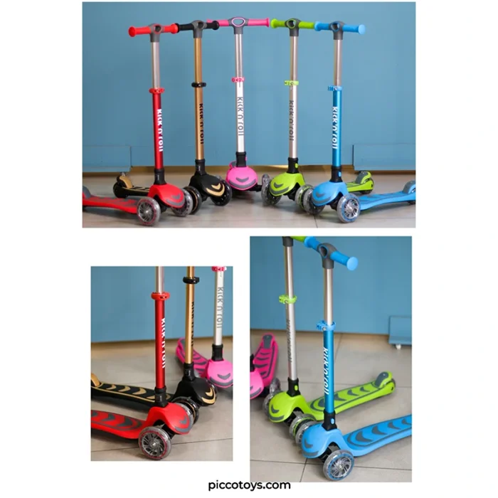 اسکوتر کودک تاشو کیک اند رول Kick and roll Scooter رنگ آبی کد P/S6/AB