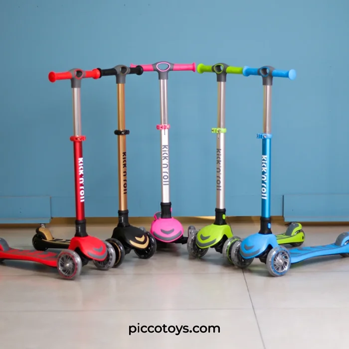 اسکوتر کودک تاشو کیک اند رول Kick and roll Scooter رنگ آبی کد P/S6/AB