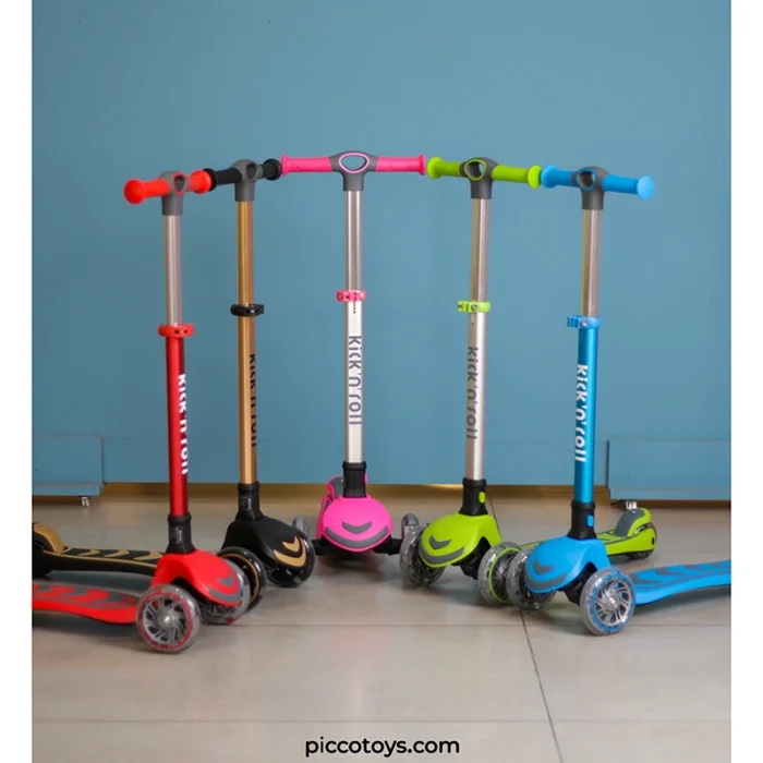 اسکوتر کودک تاشو کیک اند رول Kick and roll Scooter رنگ سبز کد P/S6/SA