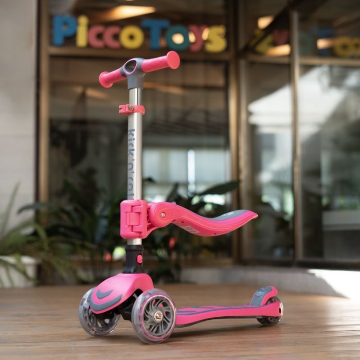 اسکوتر کودک تاشو کیک اند رول Kick and roll Scooter رنگ صورتی کد P/S62in1/SU