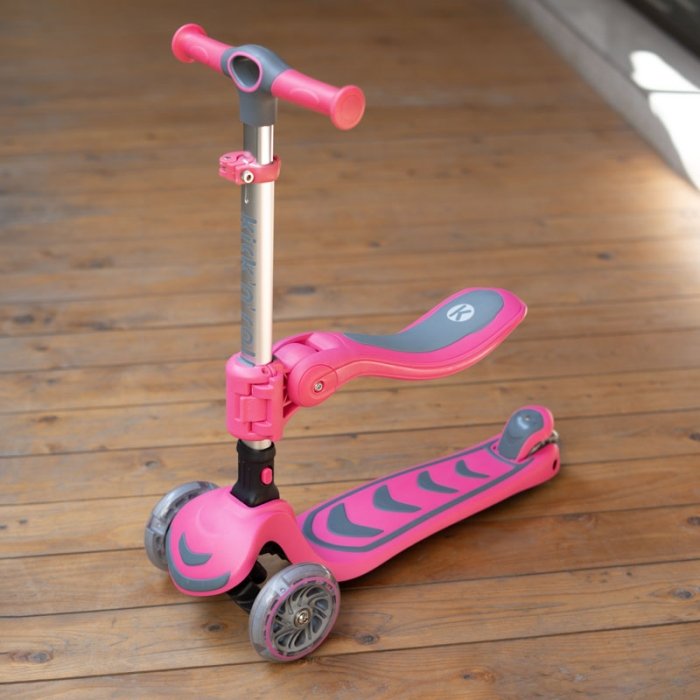 اسکوتر کودک تاشو کیک اند رول Kick and roll Scooter رنگ صورتی کد P/S62in1/SU