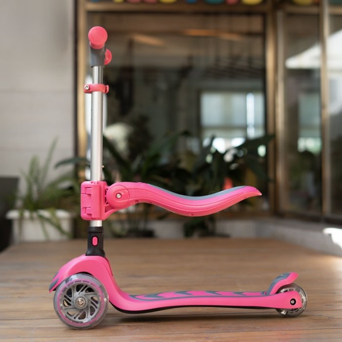 اسکوتر کودک تاشو کیک اند رول Kick and roll Scooter رنگ صورتی کد P/S62in1/SU