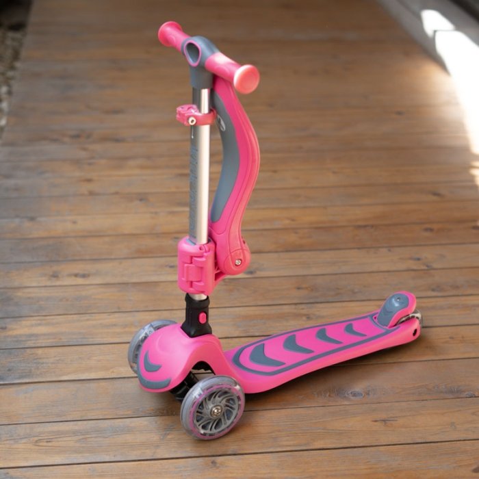 اسکوتر کودک تاشو کیک اند رول Kick and roll Scooter رنگ صورتی کد P/S62in1/SU