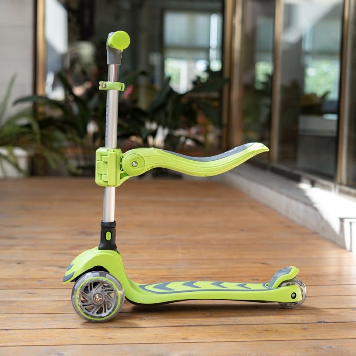 اسکوتر کودک تاشو کیک اند رول Kick and roll Scooter رنگ سبز کد P/S62in1/SA