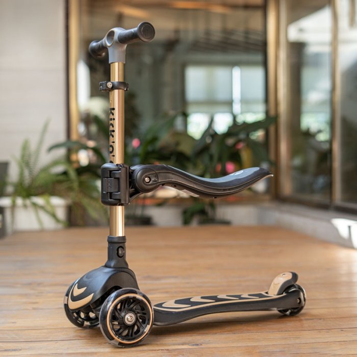 اسکوتر کودک 2 در 1 کیک اند رول Kick and roll Scooter رنگ مشکی کد P/S62in1/ME