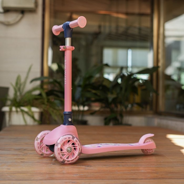اسکوتر کودک تاشو کیک اند رول Kick and roll Scooter رنگ صورتی کد P/K4/SU