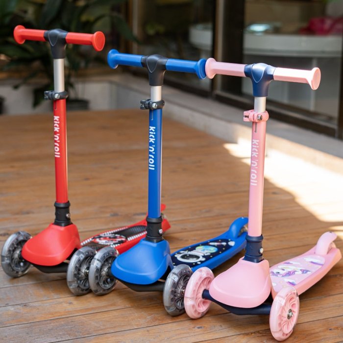 اسکوتر کودک تاشو کیک اند رول Kick and roll Scooter رنگ قرمز کد P/K4/GH