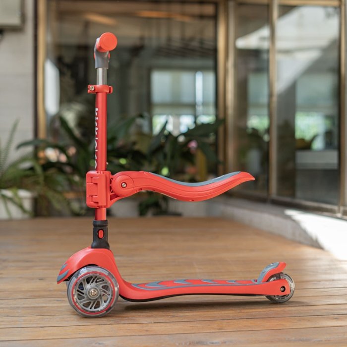اسکوتر کودک تاشو کیک اند رول Kick and roll Scooter رنگ قرمز کد P/S62in1/GH