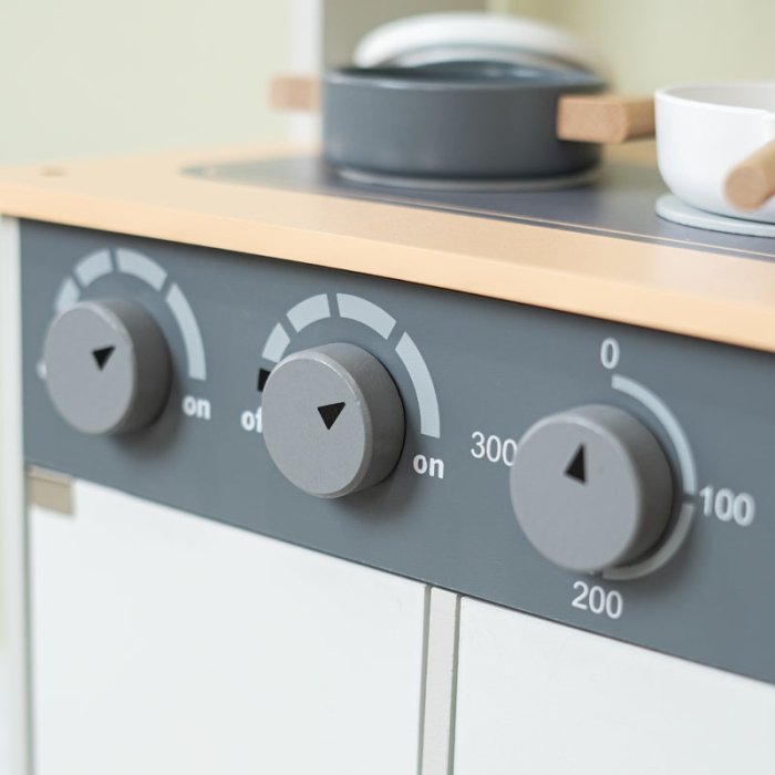 آشپزخانه کودک چوبی رنگ سفید کد KBQ2024001