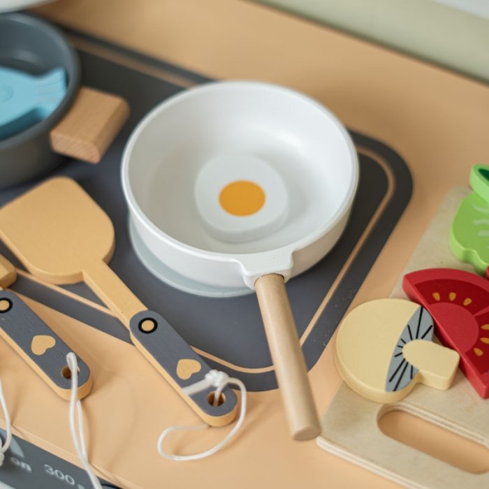آشپزخانه کودک چوبی رنگ سفید کد KBQ2024001