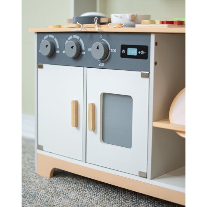 آشپزخانه کودک چوبی رنگ سفید کد KBQ2024001