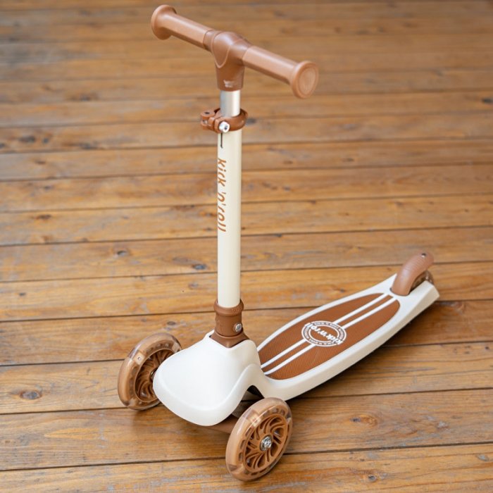 اسکوتر کودک تاشو کیک اند رول Kick and roll Scooter رنگ کرم قهوه ای کد P/K4/CQ
