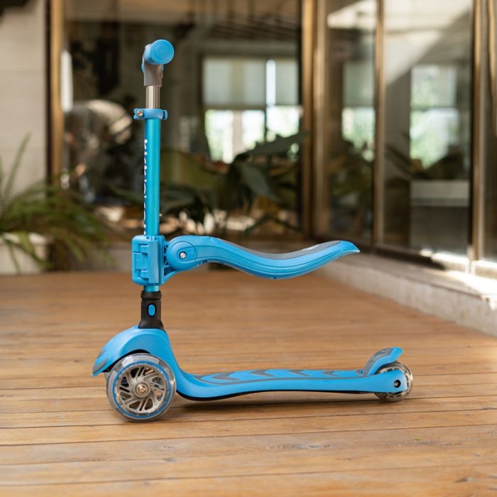 اسکوتر کودک تاشو کیک اند رول Kick and roll Scooter رنگ آبی کد P/S62in1/AB