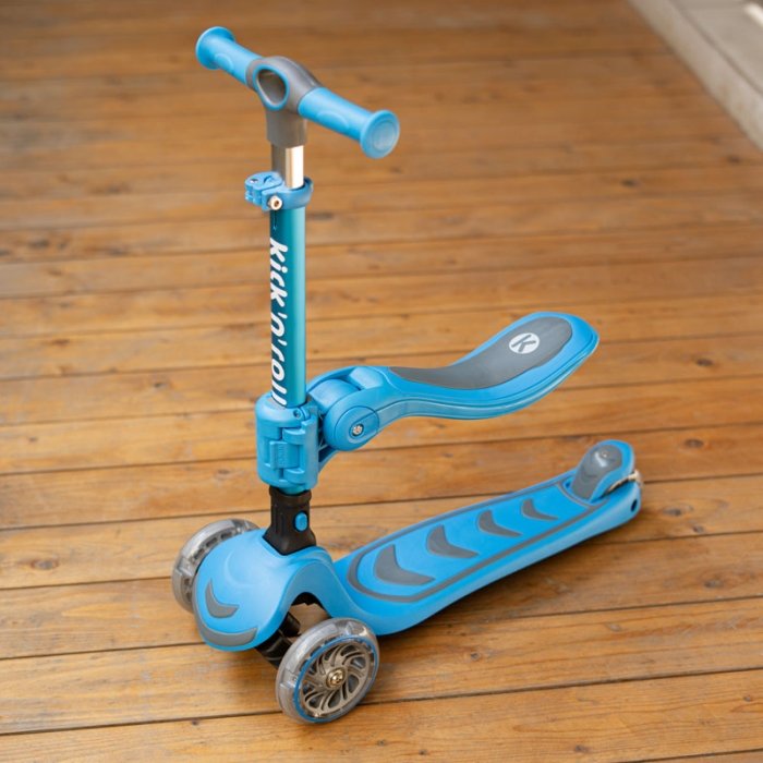 اسکوتر کودک تاشو کیک اند رول Kick and roll Scooter رنگ آبی کد P/S62in1/AB