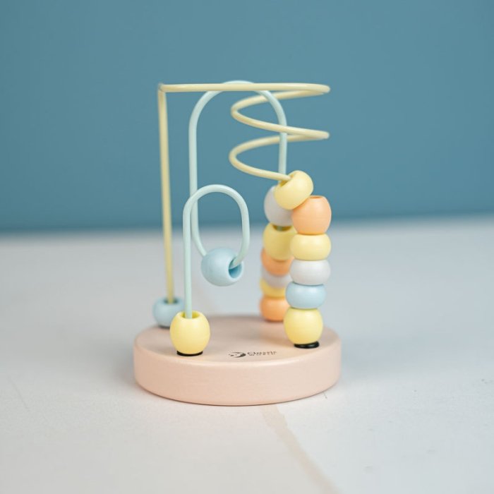 اسباب بازی میله و مهره‌ی چوبی کلاسیک ورلد Mini Beads Coaster Classic World کد 54143