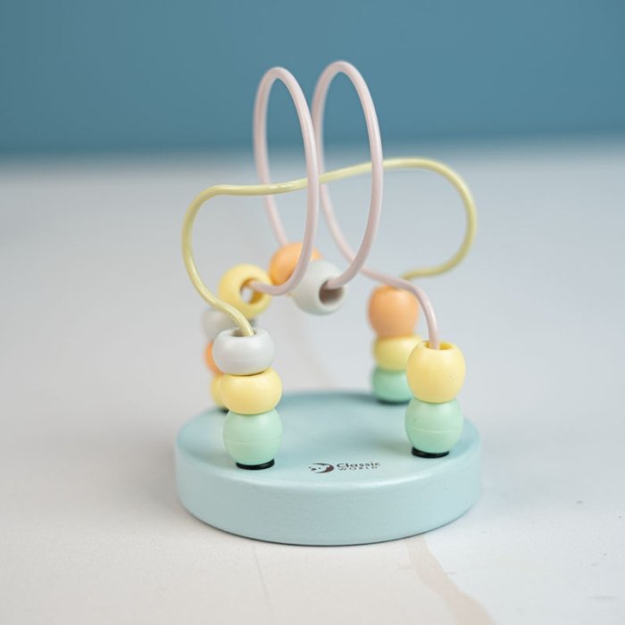 اسباب بازی میله و مهره‌ی چوبی کلاسیک ورلد Mini Beads Coaster Classic World کد 54143