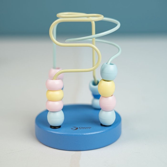 اسباب بازی میله و مهره‌ی چوبی کلاسیک ورلد Mini Beads Coaster Classic World کد 54143