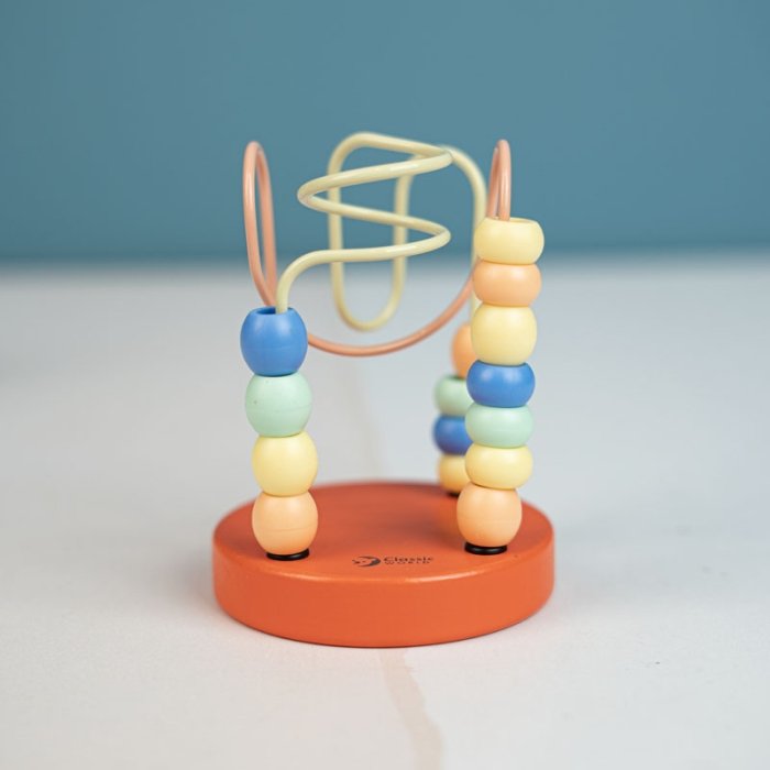 اسباب بازی میله و مهره‌ی چوبی کلاسیک ورلد Mini Beads Coaster Classic World کد 54143
