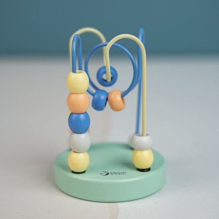اسباب بازی میله و مهره‌ی چوبی کلاسیک ورلد Mini Beads Coaster Classic World کد 54143