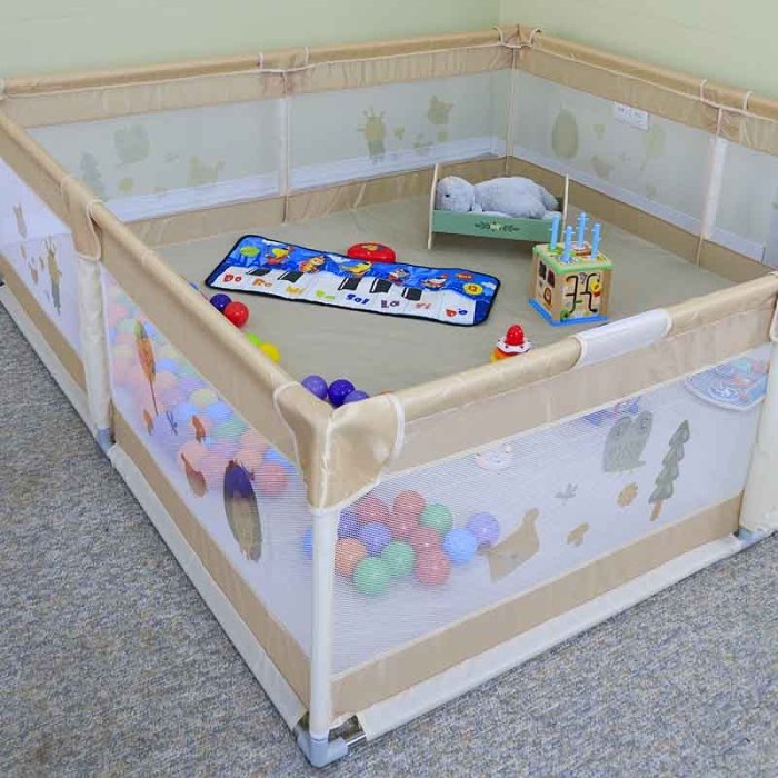 پارک حفاظ کودک  پارچه ای رنگ بژ کد 42357