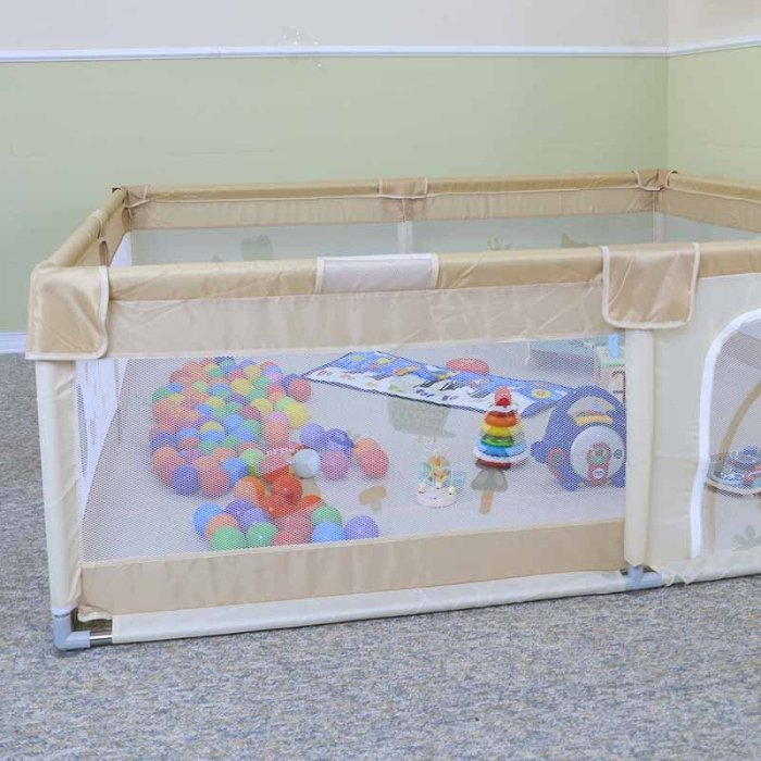 پارک حفاظ کودک  پارچه ای رنگ بژ کد 42357