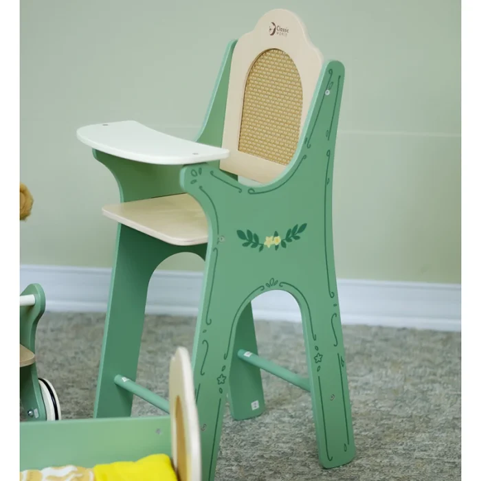 صندلی غذا  عروسک چوبی کلاسیک ورلد Classic World Vintage High Chair کد 50631