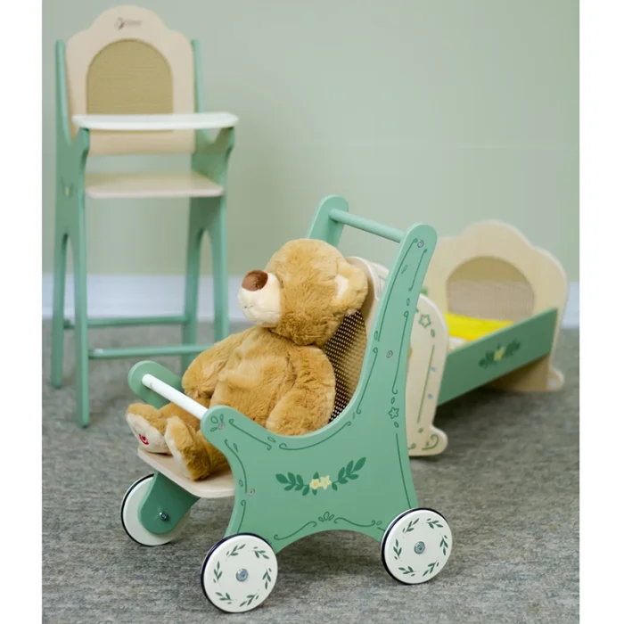 کالسکه عروسک چوبی کلاسیک ورلد Classic World Vintage Stroller کد 50632
