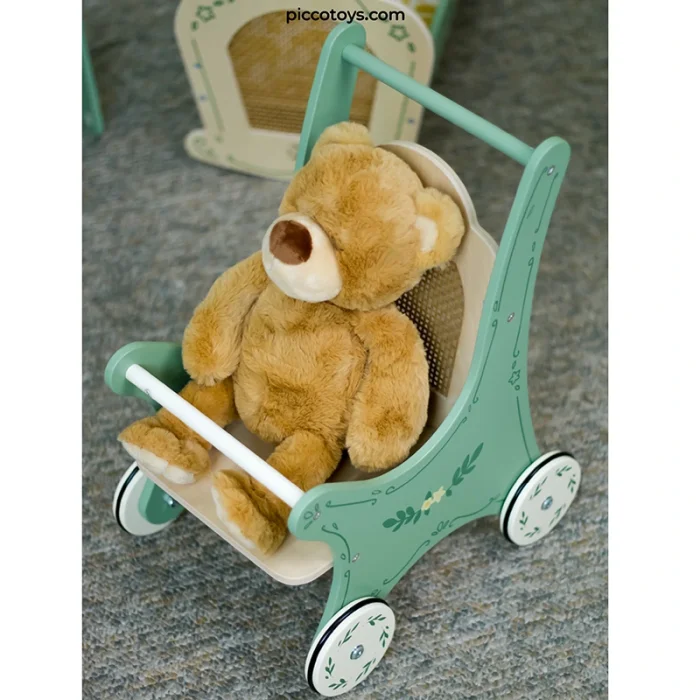 کالسکه عروسک چوبی کلاسیک ورلد Classic World Vintage Stroller کد 50632