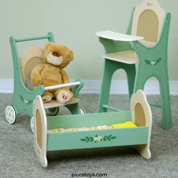 صندلی غذا  عروسک چوبی کلاسیک ورلد Classic World Vintage High Chair کد 50631