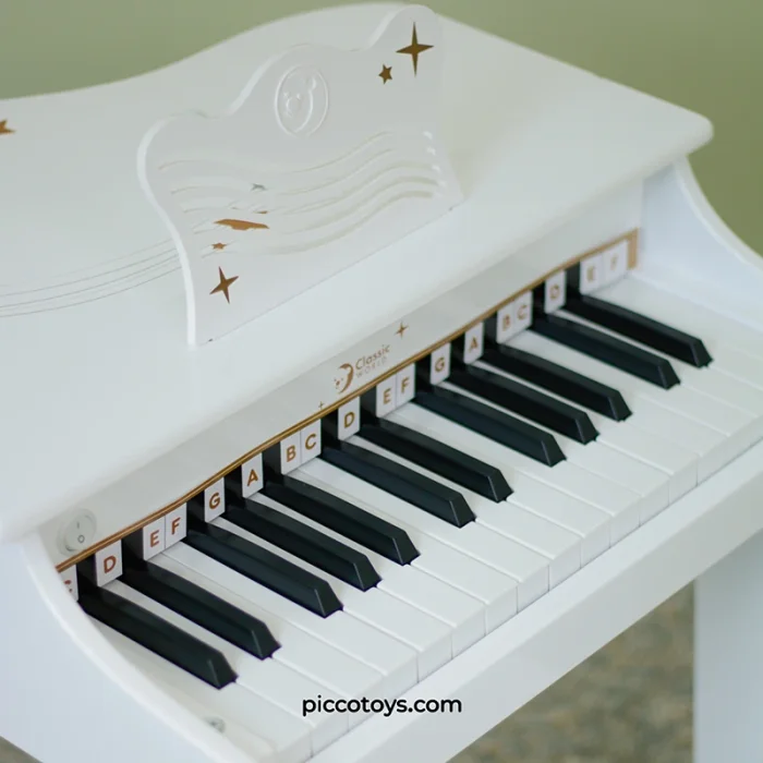 پیانو سفید چوبی کلاسیک ورلد Classic World Grand Piano White مدل 54273