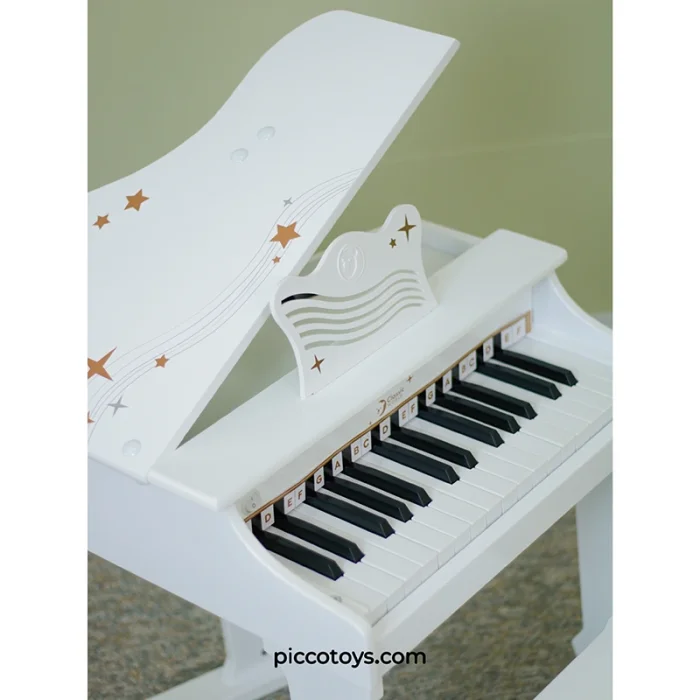 پیانو سفید چوبی کلاسیک ورلد Classic World Grand Piano White مدل 54273