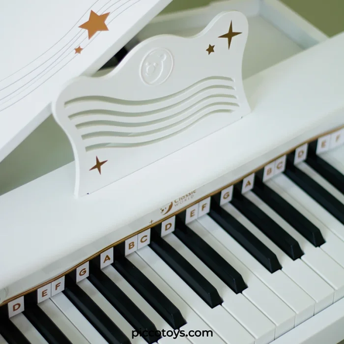 پیانو سفید چوبی کلاسیک ورلد Classic World Grand Piano White مدل 54273