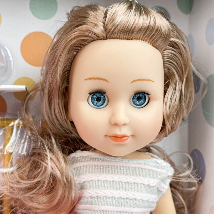 عروسک دخترانه با ست پیراهن رنگ نقره ی صورتی کد W3220071