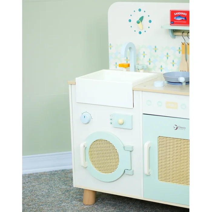 آشپزخانه کودک چوبی کلاسیک ورلد Natural Kitchen classic world کد 50641