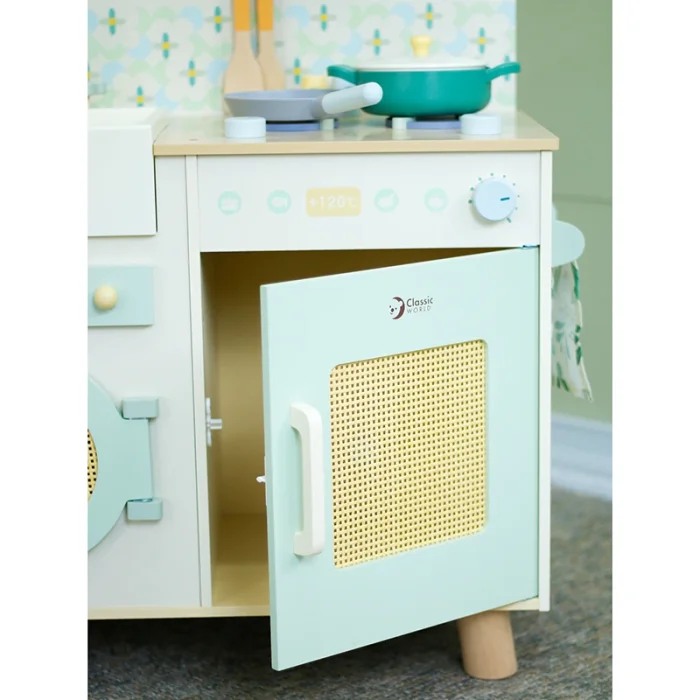آشپزخانه کودک چوبی کلاسیک ورلد Natural Kitchen classic world کد 50641