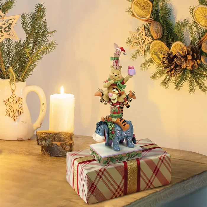 فیگور دیزنی کریسمس وینی پو Christmas Winnie the Pooh Stacked Up کد 6015005
