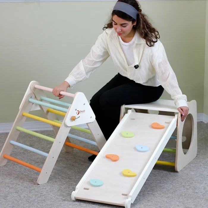 اسباب بازی نردبان مثلثی پیکلر کلاسیک ورلد classic world Foldable Children Triangle Climbing Set کد 60015