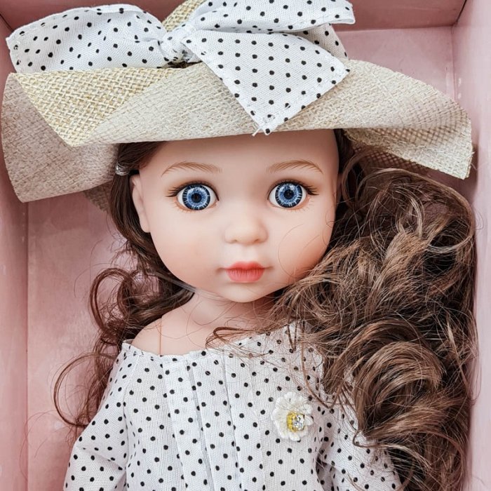 عروسک دخترانه PRETTY ANGLE GIRL پیراهن سفید کد WZB96019