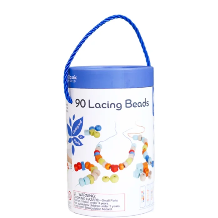 اسباب بازی چوبی نخ و مهره کلاسیک ورلد classic world Lacing Beads کد 53818