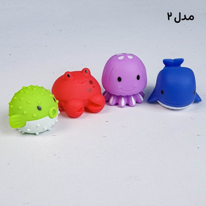 اسباب بازی حمام پوپت حیوانات اقیانوس 4 تکه کد RF122