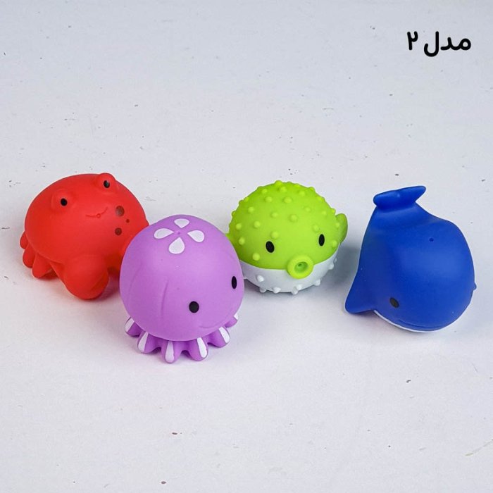 اسباب بازی حمام پوپت حیوانات اقیانوس 4 تکه کد RF122
