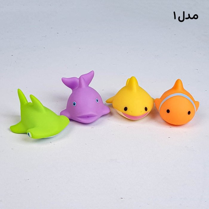 اسباب بازی حمام پوپت حیوانات اقیانوس 4 تکه کد RF122