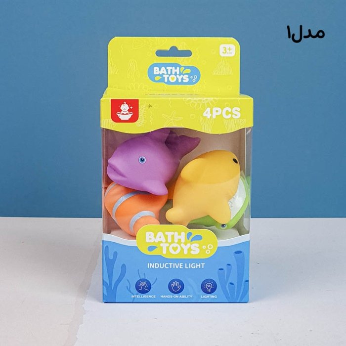 اسباب بازی حمام پوپت حیوانات اقیانوس 4 تکه کد RF122